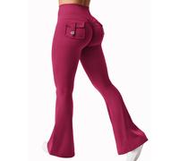 Pantaloni Yoga Stretch A Vita Alta A Gamba Larga Da Donna Con Tasche 2025