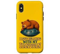 Pantam - Bear with handpan and a message 1 - Fan Fun Custodia per iPhone X/XS