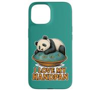 Pantam - Panda with handpan and a message 1 - Fan Fun Custodia per iPhone 15