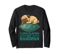 Pantam - Pug with handpan And a Message 1 - Fan Fun Maglia a Manica