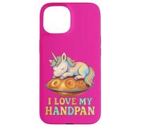 Pantam - Unicorn with handpan and a message 1 - Fan Fun Custodia per iPhone 15