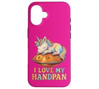 Pantam - Unicorn with handpan and a message 1 - Fan Fun Custodia per iPhone 16