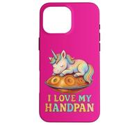Pantam - Unicorn with handpan and a message 1 - Fan Fun Custodia per iPhone 16 Pro Max