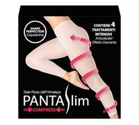 PANTASLIM COMPRESS kit 4 trattamenti - collant drenante anticellulite - formula Shape Perfection Capsaicina + Sale Rosa dell'Himalaya con pantaloni in cartene e tanga monouso - 99% originale naturale