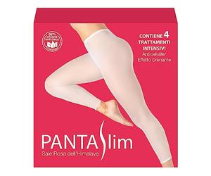 PANTASLIM L'Originale kit con 4 trattamenti - collant drenante anticellulite con Sale Rosa dell'Himalaya - compresi pantaloni in cartene e tanga monouso - Inci 99% di originale naturale
