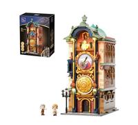 PANTASY Orologio Astronomico di Praga Set da Costruzione con Motore e Luci LED, Modello Architettura Gotica Modulare, Quadranti Rotanti Meccanici, Edificio da Collezione per Adulti