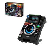 PANTASY Set di mattoncini da costruzione retrò per giradischi DJ | Leggio da DJ vintage con supporto regolabile e scena per studio musicale ricca di dettagli, modello decorativo da collezione