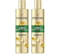 Pantene Pro-V Miracle Serum Shampoo Lisci Effetto Seta, con Acido ialuronico, Il potere di un siero in uno shampoo, Per capelli crespi e secchi, 250 ML (Confezione da 2)