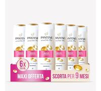 Pantene Pro-V Shampoo Ricci Perfetti per Ricci Crespi e Ribelli, Deterge e Protegge i Legami del Capello per Capelli dall'Aspetto Sano, Senza Olio Minerale e Coloranti, Maxi Formato 6 x 250 ml