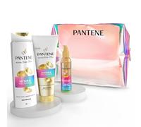 Pantene Set Regalo Donna Beauty Case Viaggio+ Linea Hydra Recharge Shampoo 250ml, Balsamo 200ml, Siero 135ml, Protegge Da Umidità, Crespo E Calore. Idratazione E Lucentezza Senza Appesantire