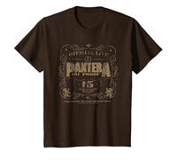 Pantera 101 Proof Skull Rock Music Band Maglietta, Bambini, Marrone, 6 Anni
