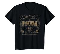 Pantera 101 Proof Skull Rock Music Band Maglietta, Bambini, Nero, 8 Anni