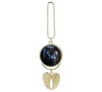 Pantera con gli occhi azzurri ornamento da appendere per specchietto retrovisore, regalo fortunato, ornamento da appendere, divertente ciondolo per auto per ufficio, decorazione domestica in stile