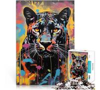 Pantera dei graffiti di Banksy puzzle 1000 pezzi per adulti Allena il tuo cervello e le tue mani Giocattoli per la decorazione della casa 38x26cm