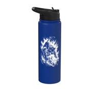 Pantera in salto come ritratto Stile di disegno artistico Stainless Steel Insulated Water Bottle