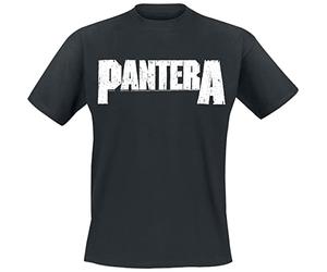 Pantera Logo Uomo T-Shirt Nero XL 100% Cotone Regular