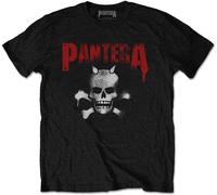 Pantera Maglietta Horned Skull Stencil Unisex Black 2XL