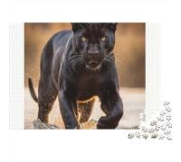 Pantera Negra Corriendo Puzzle 1000 Pezzi Cartone Resistente Per Collezionisti, Sfida Ultra Difficile, Gioco Festa, Miglior Regalo Per Appassionati Seri Di Puzzle 70x50cm/1000pcs