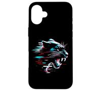 Pantera Nera Glitch - Vintage Panther Wild Animal Lover Custodia per iPhone 16 Plus