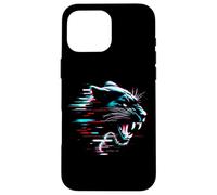 Pantera Nera Glitch - Vintage Panther Wild Animal Lover Custodia per iPhone 16 Pro Max