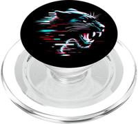 Pantera Nera Glitch - Vintage Panther Wild Animal Lover PopSockets PopGrip per MagSafe