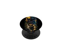Pantera Nera Maestosa in Paesaggio Cosmico PopSockets PopGrip Adesivo