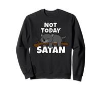 Pantera Nera Nope Not Today Satan Felpa