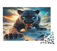 Pantera Nera Puzzle 1000 Pezzi Puzzle per Adulti Carta Puzzle per Famiglia Tramonto Selvaggio Relax Casa Decorazione Regalo Anti Stress 70x50cm/1000pcs