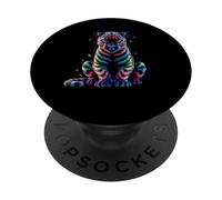 Pantera Nera Tie Dye Rana segno della pace Hippie Black Panther PopSockets PopGrip Adesivo