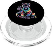 Pantera Nera Tie Dye Rana segno della pace Hippie Black Panther PopSockets PopGrip per MagSafe