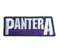 Pantera - Rock Off officially licensed products Pantera Patch Cowboys From Hell Band Logo Nuovo Ufficiale Embroidered Woven Iron Size Accessory Size
