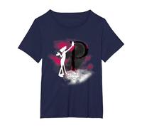Pantera Rosa Le Pink Silhouette in Nebbia Maglietta, Donna Plus-Size, Navy, 1X