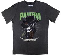 Pantera Skeleton Cowboy Stone Wash Charcoal Grey L Maglietta