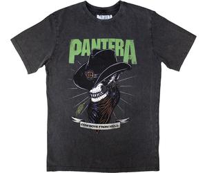 Pantera Skeleton Cowboy Stone Wash Charcoal Grey L Maglietta