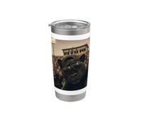 Pantera Studente Divertente Selfie Vintage Game Day Cool Mascotte Bicchiere termico in acciaio inox doppia parete