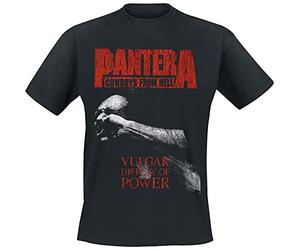 Pantera Vulgar Display of Power Uomo T-Shirt Nero L 100% Cotone Regular