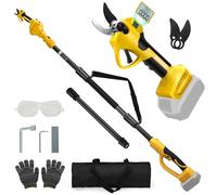 panthem Cesoie da giardino a batteria 2 in 1, telescopiche, compatibili con Dewalt 18 V, 20 V, portata massima fino a 4,1 m, apertura di taglio 43 mm, motore senza spazzole (senza batteria e