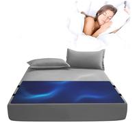 panthem Tappetino di messa a terra per letto, per un sonno migliore e anti-infiammazione, messa a terra per antistatica, morbida pelle PU con fascia elastica (68 x 180 cm)