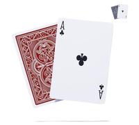Pantheon Playing Cards Mazzo di Carte Peso ideale per Giocare all'aperto | Carte da gioco Impermeabili e Resistenti al vento | Carte da Poker Protette in Plastica Spessa (rosso)