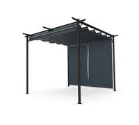 Pantheon Robust - Pergola, 3x3m, in acciaio verniciato a polvere, resistente agli agenti atmosferici, imposte laterali