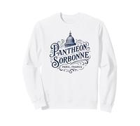 Panthéon Sorbonne Parigi Francia Ornato Vintage Navy Print Felpa