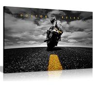 Panther Print Doctor Rules - Stampa Artistica da Parete su Tela, Motivo: Valentino Rossi Yamaha MotoGP (30 x 20)