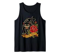 Panther Rose Traditional Tattoo Flash Stay True Old School Canotta