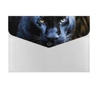 Panther with Blue Eyes - Cartella portadocumenti, resistente, con 6 scomparti, per schedario, ufficio, curriculum