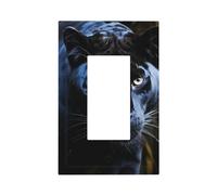 Panther With Blue Eyes Placca di copertura per interruttore a parete 1-Gang Duplex Presa elettrica Piastra da parete Copertura per interruttore della luce per cucina Camera da letto Decor