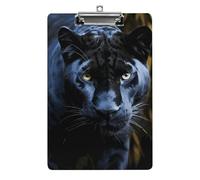 Panther with Blue Eyes - Tavoletta portablocco in acrilico decorativo, 31,8 x 21,6 cm, formato A4, clip in acrilico per aule, insegnanti, forniture per ufficio