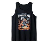 Panthera Riot Tiger Che Suona la Chitarra Power Rock Explosion Canotta