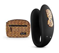 Panthra Vibratore di Coppia Zuna, Il Vibratore Ottimo per le Coppie, Per la Stimolazione del Pene, del Punto G e del Clitoride, Vibratore Indossabile inclusivo Marsupio Coordinato, Leopardato