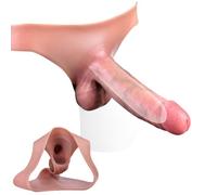 Panties con Vibratore Incorporato 7,5in in Silicone Morbido, Cinturino Regolabile per Dildo Strap-On, Perfetto per Stimolazione G-Spot e Analizzata, Giocattolo Sessuale per Coppie Uomo Donna