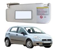 Pantina Aletta Parasole Lato Sinistro SX per GRANDE PUNTO e PUNTO EVO con Specchio e Tasca, colore Beige - Compatibile, Non Originale